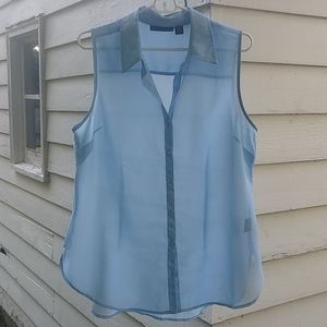 Sheer sleeveless blouse